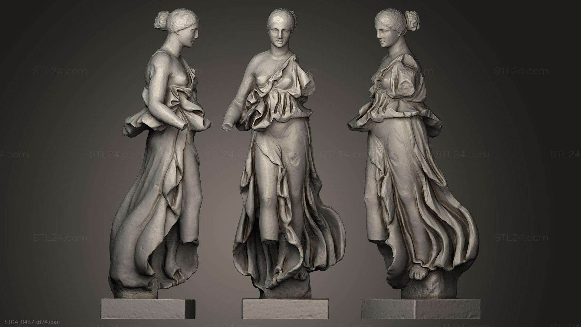 Статуи античные и исторические (Ника из храма Артемиды Эпидавр, STKA_0467) 3D модель для ЧПУ станка